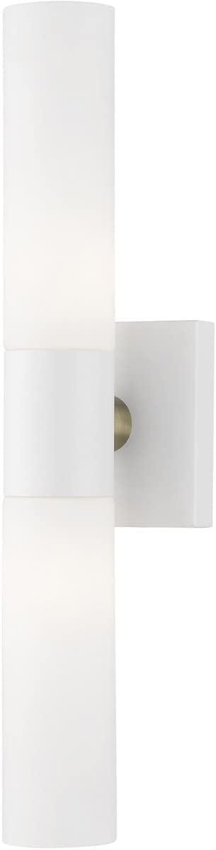 Livex Lighting Textured White ADA 2-Light Vanity Sconce