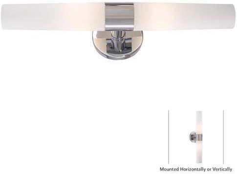 XiKe P5042-077, Saber Glass Wall Vanity Lighting, 2 Light, Chrome