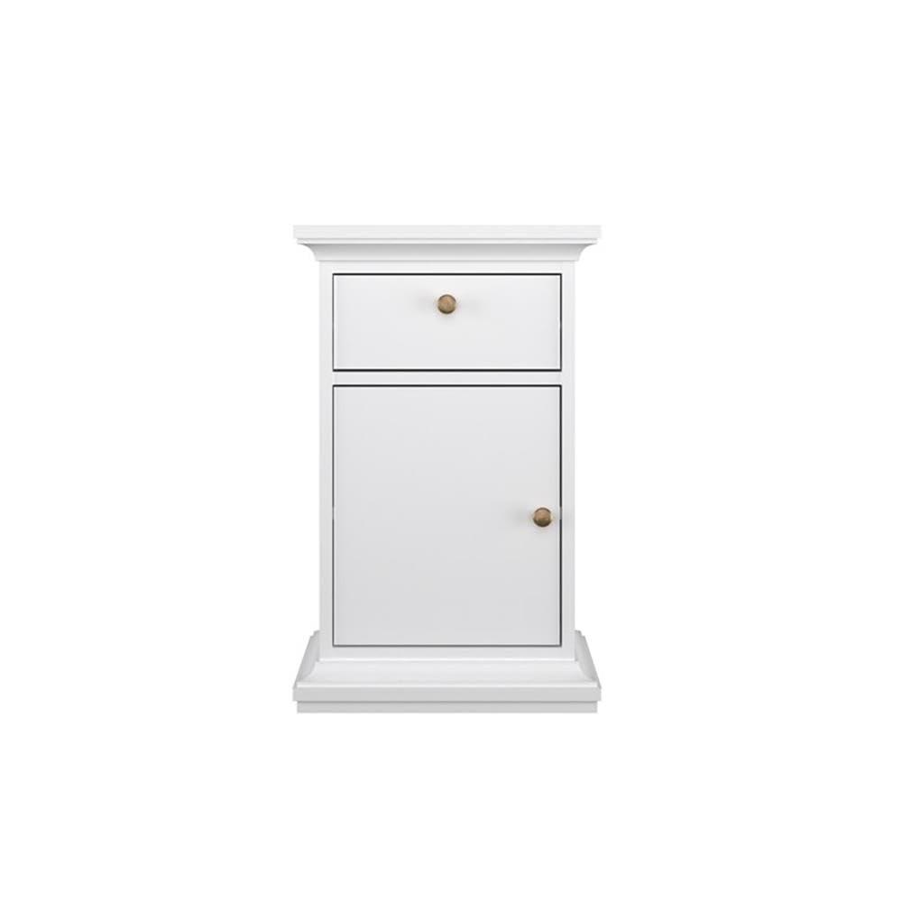 Tvilum Maison Park 1 Drawer, 1 Door Bedroom Nightstand for Adults, White