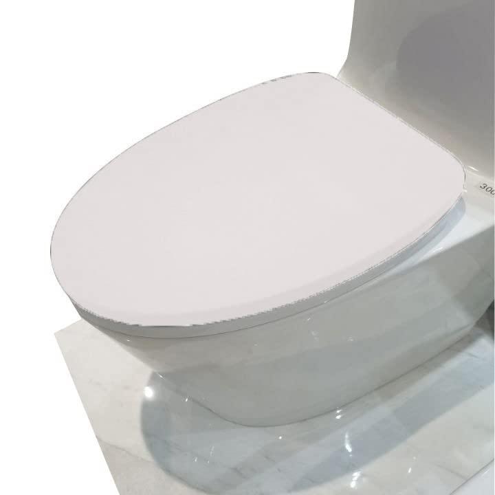 Madeals Microfiber Toilet Lid Cover Soft and Absorbent, Comfortable Bathroom Toilet Lid Cover Seat Fits Most Size Toilet Lids for Black