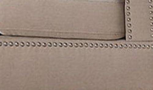 Poundex Furniture 2 Piece Fabric Sofa and Loveseat Set in Sand Tan Color