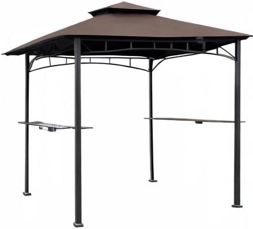 Brown Polyester Replacement Canopy Top for 8' x 5' Grill Gazebo