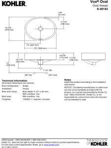 Vox® Vitreous China Oval Vessel Bathroom Sink with Overflow