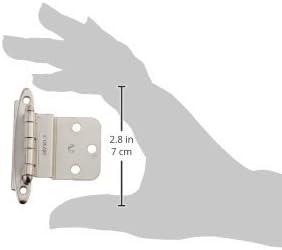 Polished Chrome 3/8 Inch Inset Cabinet Hinge