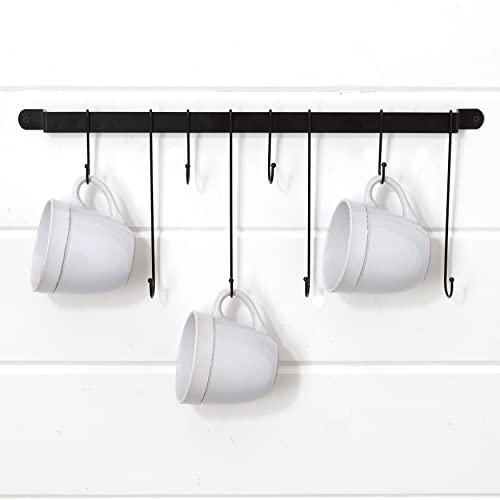 The Lakeside Collection Wall-Mounted Coffee Mug Rack