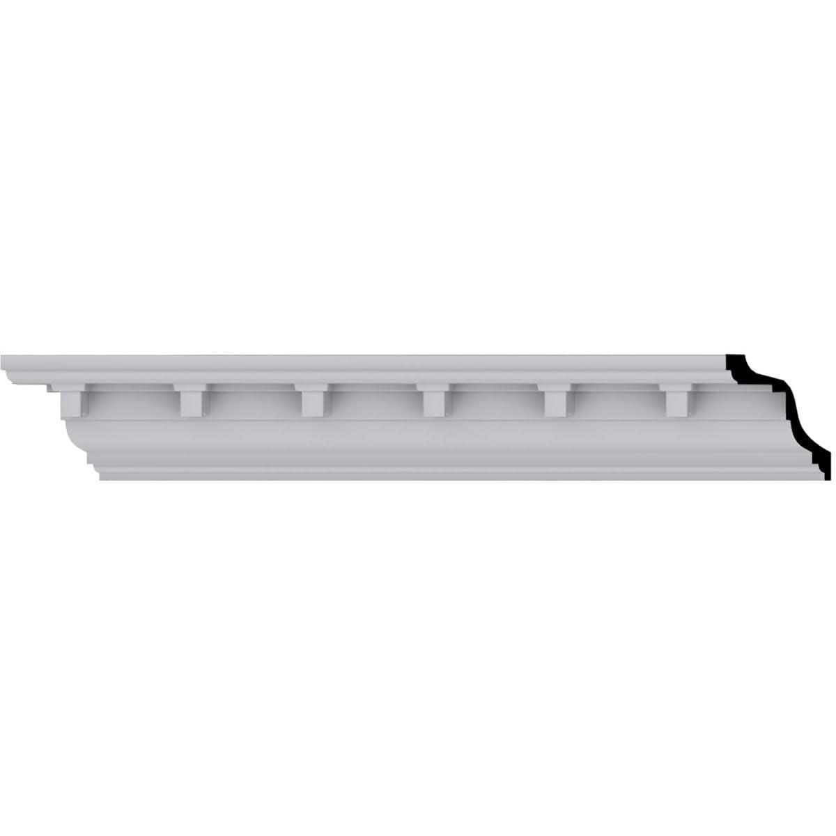 Ekena Millwork Dentil 4.5'' H x 96.13'' W x 3.75'' D Urethane Crown