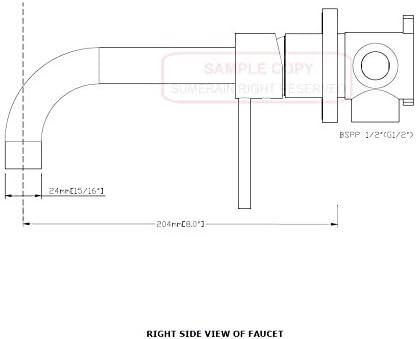 Wall Mount Vanity Faucet, Bathroom Sink Faucet Single Hole,Wall Lavatory Faucet