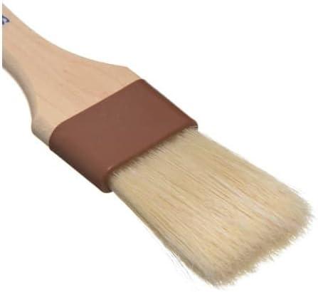 1" Flat Boar Hair Brush with Wooden Handle