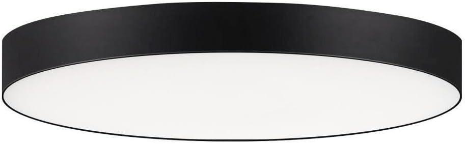 Maxim 57662Wt Trim 7" Wide Integrated Led Flush Mount Ceiling Fixture - Black