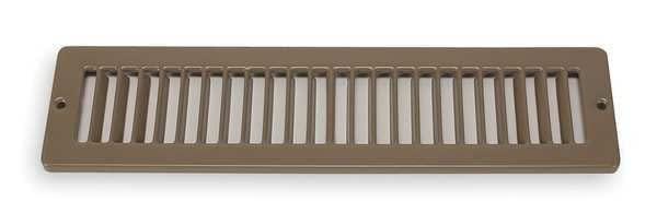 Brown Steel 2 x 12 Inch Louvered Toe Space Grille