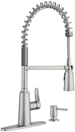 Moen 87807SRS Edwyn Single Handle High Arc Kitchen Faucet, Stainless Steel