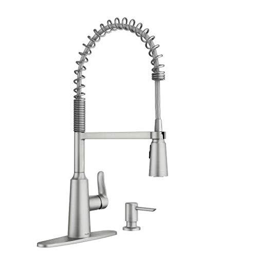 Edwyn Spot Resist Stainless Steel High Arc Kitchen Faucet with Pull-out Spray