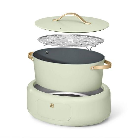 Beautiful 10 in 1, 6 Qt Electric Multi-Cooker, Sage Green by Drew Barrymore