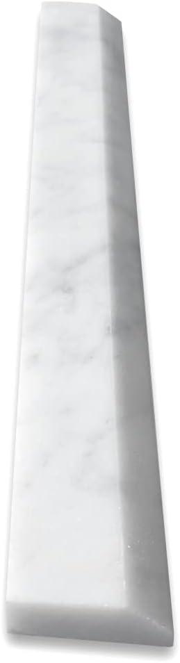 Carrara White Marble Beveled Pencil Edging Trim Molding