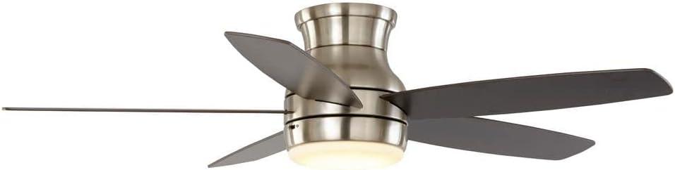 Home Decorators Collection Ashby Park 52 in. Integrated LED Brushed Nickel Ceiling Fan with Light Kit and Remote Control Color Changing Technology