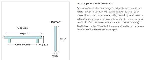 Brushed Nickel 18-Inch Modern Appliance Handle