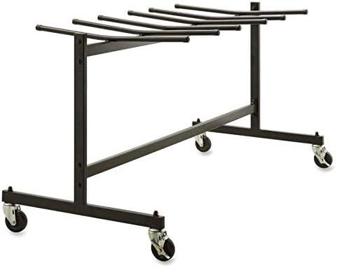 Lorell Folding Chair Trolley x 68" Width x 30.8" Depth x 35.8" Height - Black Steel Frame - Black - For 42 Devices - 1 Each