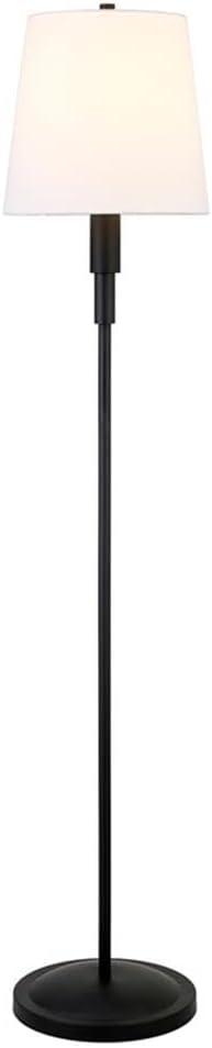 Henn&Hart 12" Blackened Bronze Metal/Fabric Floor Lamp