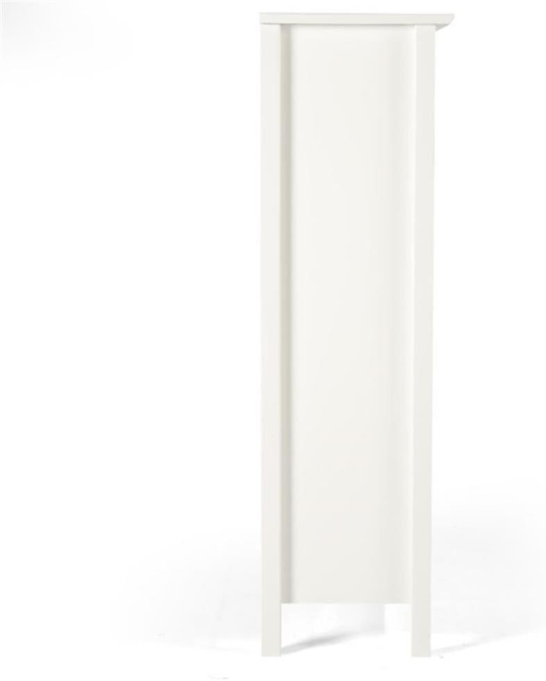 Alaterre Furniture Simplicity 48" Wood 3-Shelf Bookcase in White