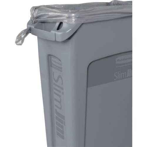slim jim with venting channels, 23 gal, plastic, beige