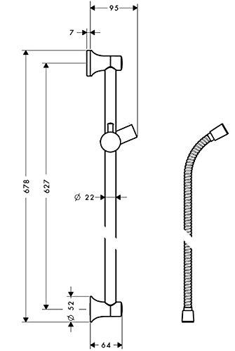 Unica C Wall Bar with Hose