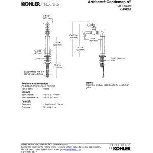 Artifacts® Gentleman's Bar Faucet with Accessories