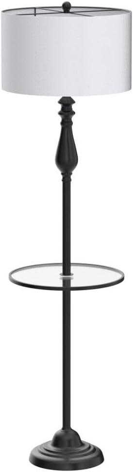 Rephen 60'' Black LED Swing Arm Floor Lamp with USB