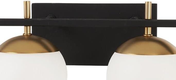 George Kovacs Lighting Alluria 4 - Light Vanity in  Weathered Black W/Autumn Gold