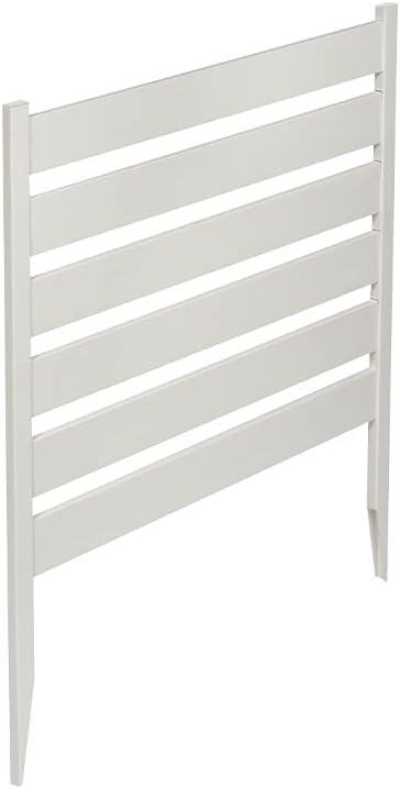 Zippity Outdoor Products 26in H x 24in W (3 Panels) No Dig Zippity Maui Fence Kit, Charcoal Color WoodTek Vinyl Fence Panel, Temporary Outdoor Border for Garden, Easy Install DIY Fence for Backyard, Patio, & Deck, ZP19066