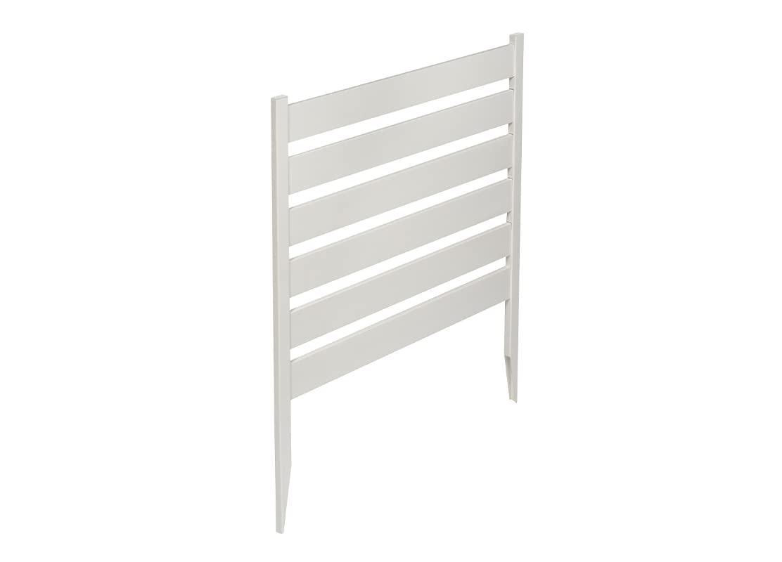 Zippity Outdoor Products 26in H x 24in W (3 Panels) No Dig Zippity Maui Fence Kit, Charcoal Color WoodTek Vinyl Fence Panel, Temporary Outdoor Border for Garden, Easy Install DIY Fence for Backyard, Patio, & Deck, ZP19066