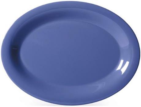 Peacock Blue Melamine Oval Serving Platter 9.75" x 7.25"