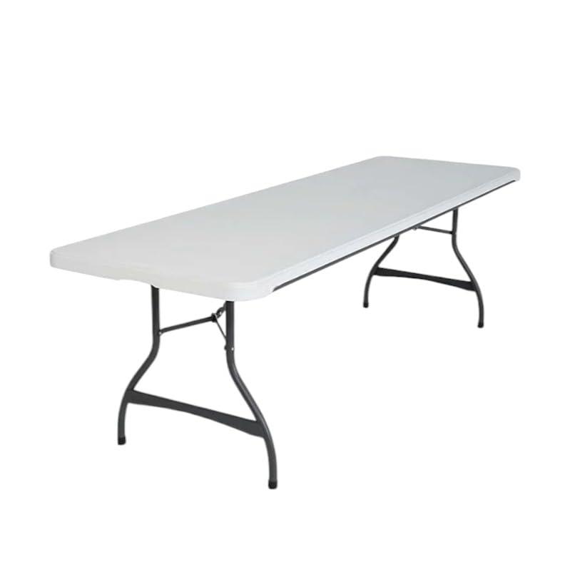 Lifetime 8 Foot Rectangle Folding Table, Indoor/Outdoor Commercial Grade, White Granite (22980)