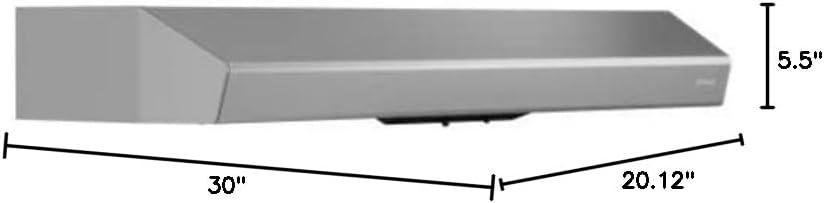 Breeze 30 in. 250 CFM Under Cabinet Range Hood with LED Light