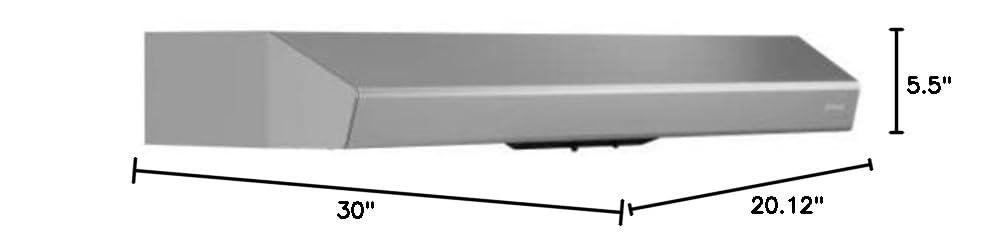 Breeze 30 in. 250 CFM Under Cabinet Range Hood with LED Light