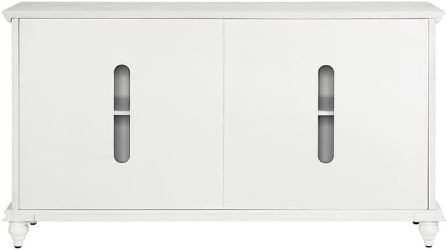 Martin Svensson Home Garden District Rustic White Solid Wood 65" TV Stand