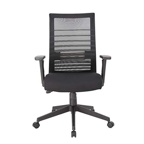 Linear Mesh Task Chair Black - Boss Office Products: Synchro-Tilt, Adjustable Arms, 275lbs Capacity