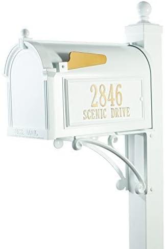Black Aluminum Capitol Mailbox with Side Address Plaques