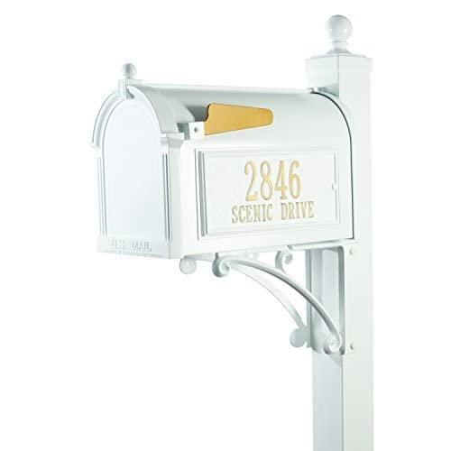 Black Aluminum Capitol Mailbox with Side Address Plaques