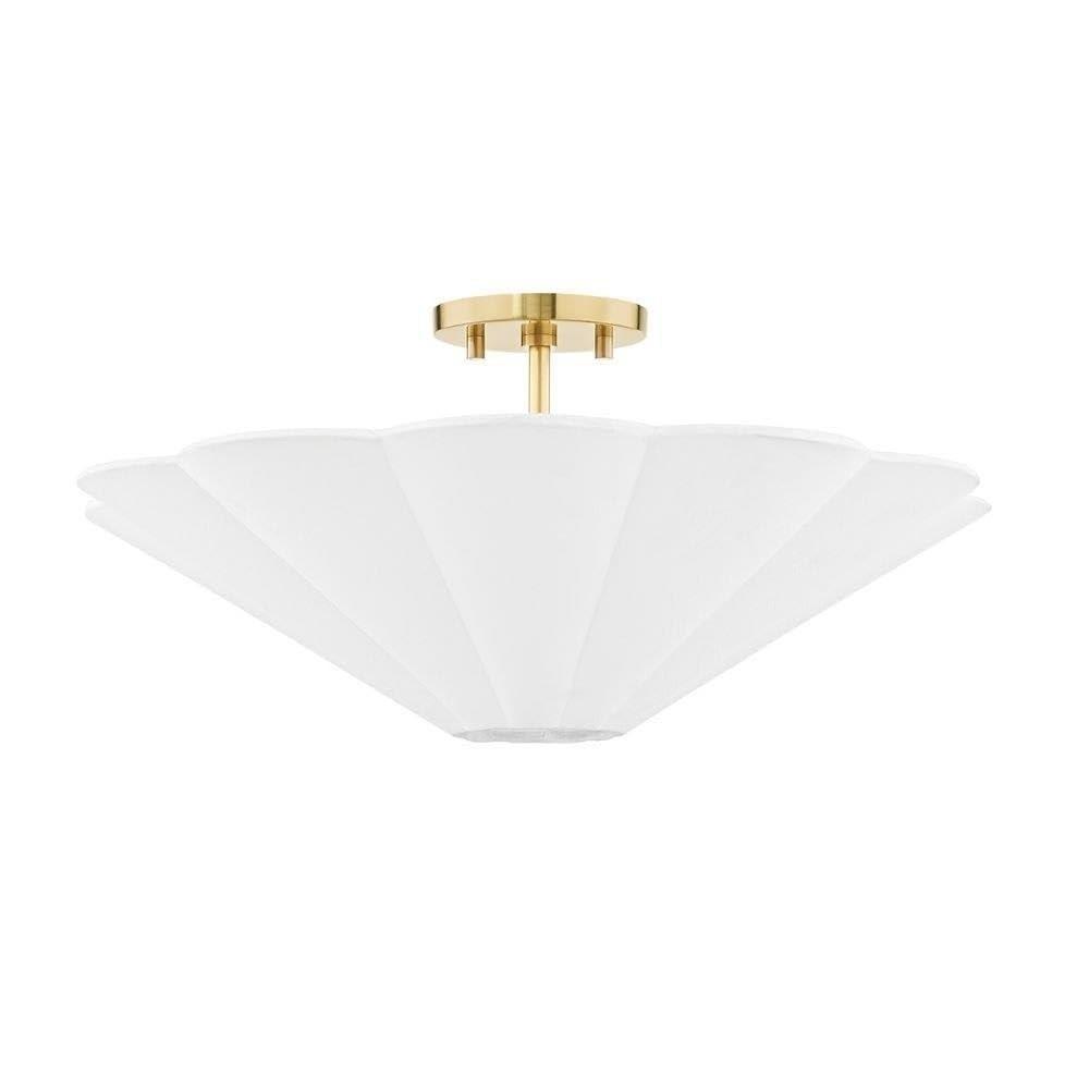 Gabin Semi-Flush Mount Light - Antique Brass / 20.25" Dia