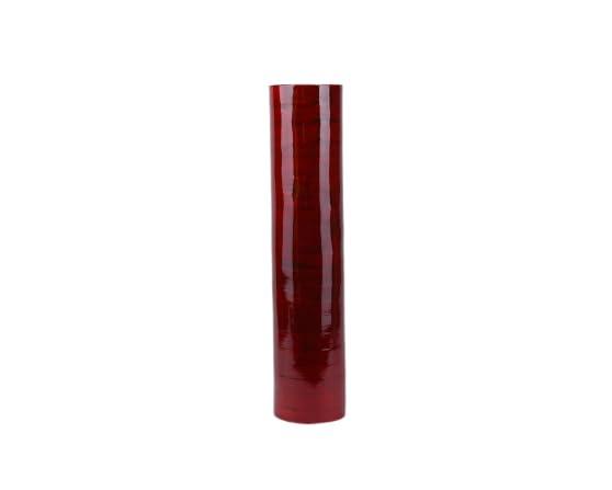 25" Bamboo Cylinder Floor Vase - Mahogany Red