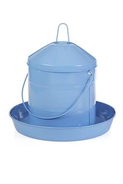Blue 17 lb Galvanized Automatic Poultry Feeder