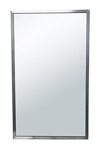 Silver Stainless Steel 16" x 20" Wall Mirror