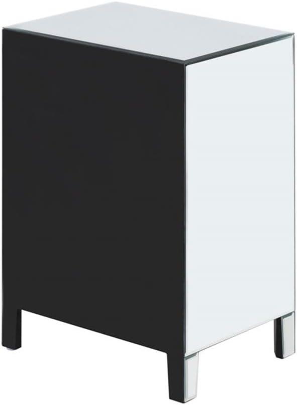 Better Home Products Mirrored Nightstand 2 Drawers Mirrored Bedside Table