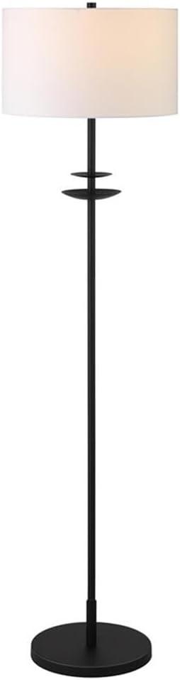 Henn&Hart 16" Blackened Bronze Metal/Fabric Floor Lamp