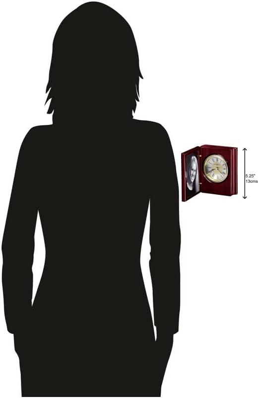 Howard Miller® Portrait Traditional Roman Numeral Quartz Movement / Crystal Tabletop Clock in Rosewood Hall/Polished Brass