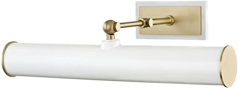 Acosta Picture Light - White and Antique Brass / 2 Light