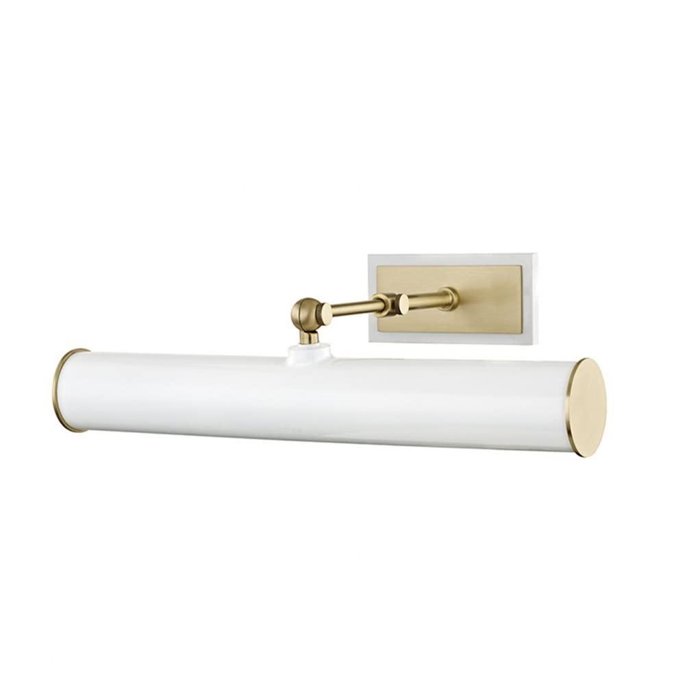 Acosta Picture Light - White and Antique Brass / 2 Light