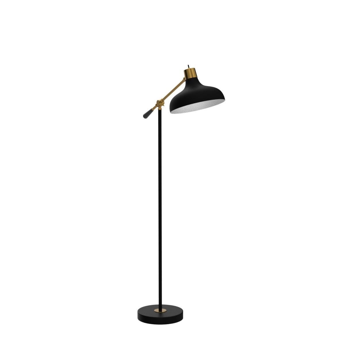 Brightech Wyatt 60 in. Industrial Adjustable LED Floor Lamp with Metal Bowl Shade