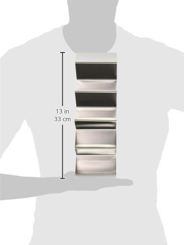 Brushed Silver Stainless Steel 5-Compartment Taco Holder