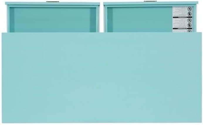 Riverbay Furniture Contemporary Wood Writing Desk in Blue